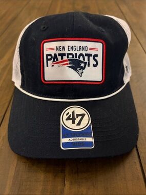 '47 New England Patriots Mesh Back Cap - Navy, White & Red- Kids